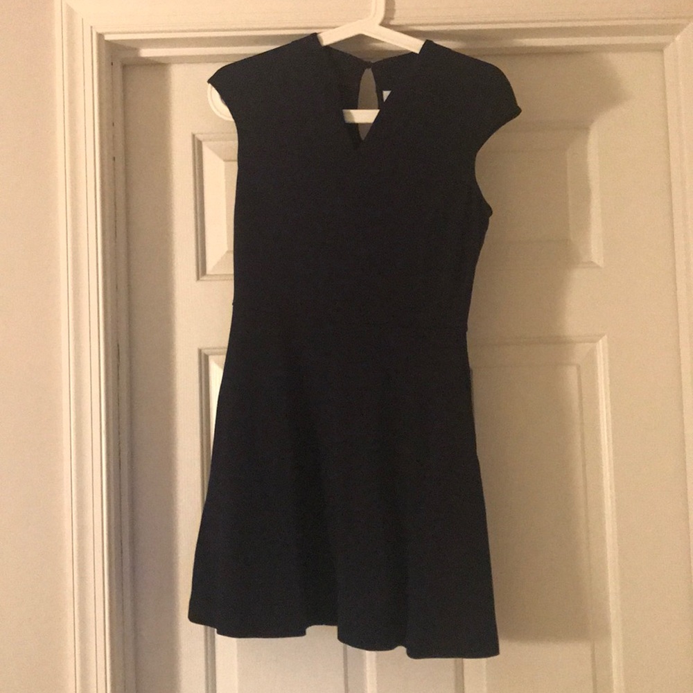 New York and Company Navy Blue Skater Dress